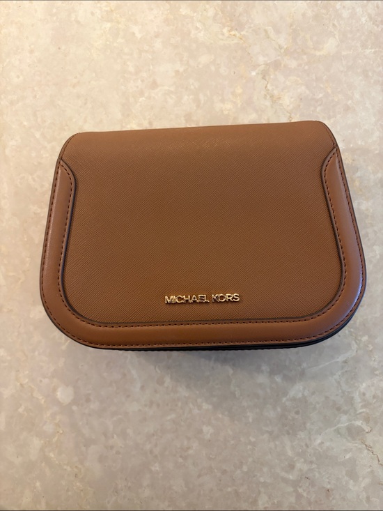 Michael Kors Handbags - Michael Kors Brown Leather Crossbody Clutch